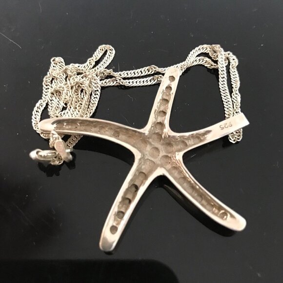Starfish Pendant NWT Solid Sterling Silver 925 Chain Gift beach - Picture 5 of 9
